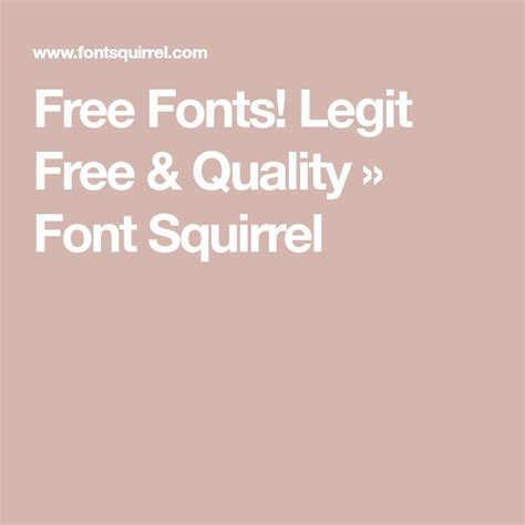 Free Fonts! Legit Free & Quality » Font Squirrel.
